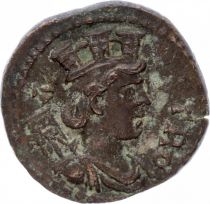 Rome (Provinces) 1 As, Alexandria (Troade) - Tyche, Eagle head at right (250-268)