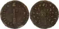 Rome 2 Baiocchi - Roman Republic - ND (1799)
