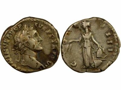 Rome Empire Antonin le Pieux - Denier Argent, Annona & Gal�re - 153 Rome
