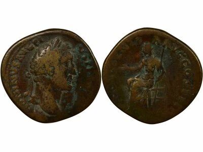 Rome Empire Antonin le Pieux - Sesterce, Indulgencia assise - 152 / 154 Rome
