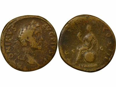 Rome Empire Antonin le Pieux - Sesterce, L\'Italie assise - 143 / 144 Rome