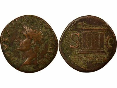 Rome Empire Auguste sous Tib�re - As, Autel - 22 / 37 Rome