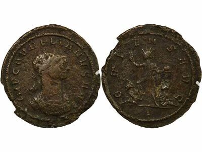 Rome Empire Aur�lien - Antoninien, Sol & Captifs - 274 Serdica