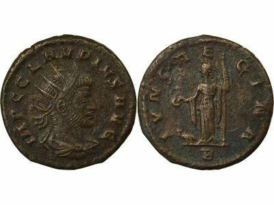 Rome Empire Claude II - Antoninien, Junon & Paon - 269 Antioche