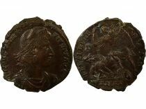 Rome Empire Constance II - Maiorina, Soldat terrassant Cavalier - 350 / 355 Antioche