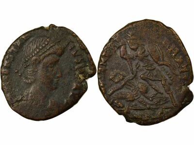 Rome Empire Constance II - Nummus, Soldat terrassant Cavalier - 351 / 355 Nicom�die