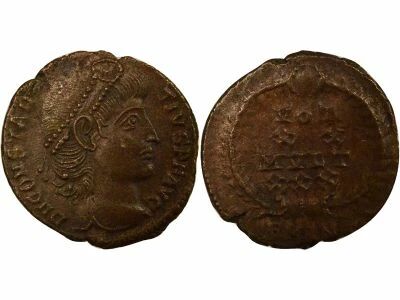 Rome Empire Constance II - Nummus, Voeux Vicennaux - 347 / 348 Antioche