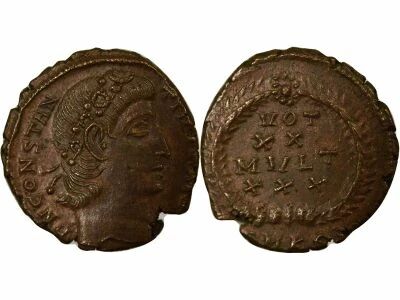 Rome Empire Constance II - Nummus, Voeux Vicennaux - 347 / 348 Cyzique