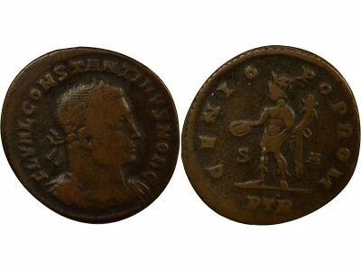 Rome Empire Constantin I - Nummus, G�nie du Peuple  - 307 Tr�ves