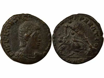Rome Empire Constantin II - Nummus, Porte de Camp - 328 / 329 Siscia