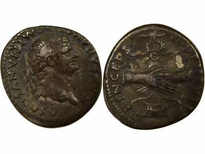 Rome Empire Domitien - Denier Argent, Mains Jointes - 79 Rome