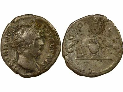 Rome Empire Hadrien - Denier Argent, Instruments Pontificaux - 125 / 128 Rome