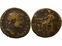 Rome Empire Hadrien - Dupondius, Salus assise - 127 Rome