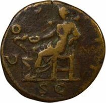 Rome Empire Hadrien - Dupondius, Salus assise - 127 Rome