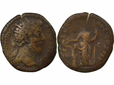Rome Empire Marc Aur�le - Dupondius, Salus debout - 171 Rome