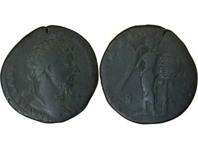 Rome Empire Marc Aur�le - Sesterce, Victoire sur les Parthes - 166 Rome