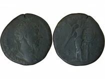 Rome Empire Marc Aur&egrave;le - Sesterce, Victoire sur les Parthes - 166 Rome