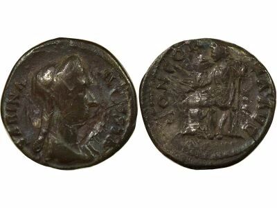 Rome Empire Sabine - Denier Argent, Concordia assise - 129 Rome
