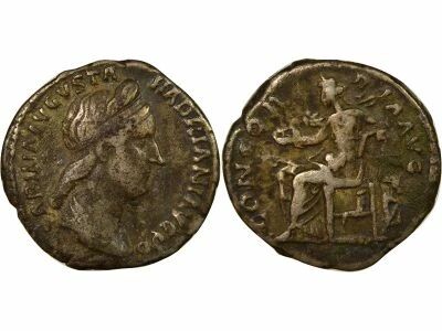 Rome Empire Sabine - Denier Argent, Concordia assise - 129 Rome