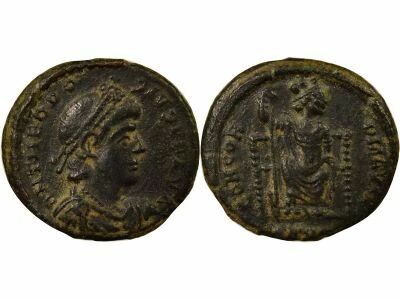 Rome Empire Th�odose I - Nummus, Constantinople Assise - 379 / 383 Nicom�die