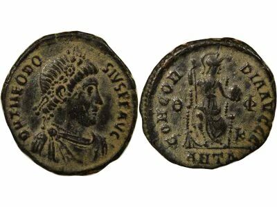 Rome Empire Th�odose I - Nummus, Rome Assise - 378 / 383 Antioche