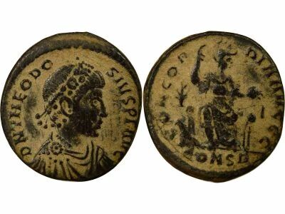 Rome Empire Th�odose I - Nummus, Rome Assise - 379 / 383 Constantinople