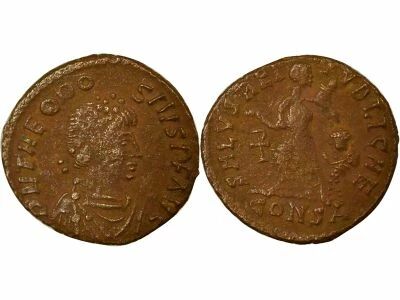 Rome Empire Th�odose Ier - Nummus, Victoire & Captif - 388 / 392 Constantinople