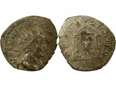 Rome Empire Val�rien I - Antoninien Argent, Temple de Vulcain - 259 / 260 Tr�ves