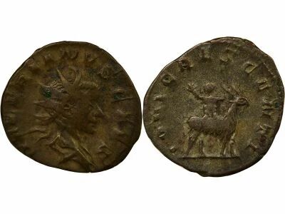 Rome Empire Val�rien II - Antoninien, Jupiter & Amalth�e - 257 / 258 Tr�ves