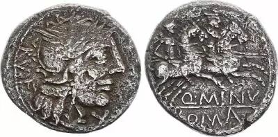 Rome R�p Denier,  Minucia -122 Rome TB+