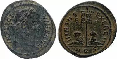 R�mische Imperatorische Centenionalis,  Licinius - 320 Aquileia - VIRTVS EXERCIT - VF+
