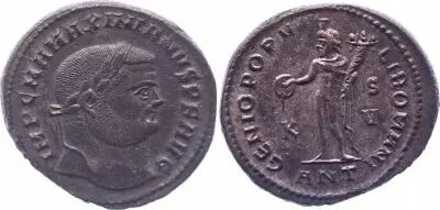 R�mische Imperatorische Follis, Maximianus (286-305) - Genio Populi Romani - Antioch