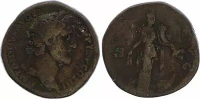 R�mische Imperatorische Sestertius,  Antoninus Pius - 142 Rome - ANNONA AVG - F