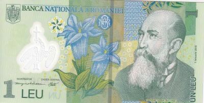 Roumanie 1 Leu - 01-01-2018 - Nicolae Iorga - S�rie P - Polym�re
