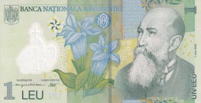 Roumanie 1 Leu - 01-07-2005 - Nicolae Iorga - S�rie A - Polym�re