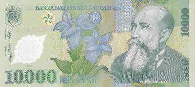 Roumanie 10 000 Lei - Nicolae Iorga - Eglise Curtea de Arge? - Polym�re - 2000 - Lettre B