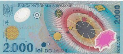 Roumanie 2000 Lei - Eclipse de soleil - Syst�me solaire - Polym�re - 1999 - Lettre C