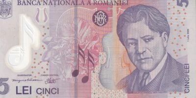 Roumanie 5 Lei -  George Enescu - 01-07-2005