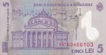 Roumanie 5 Lei -  George Enescu - 01-07-2005