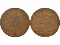 Royal Galleys, Louis XIV - Copper Token, French Victory at Cartagena