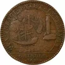 Royal Galleys, Louis XVI - Copper Token - 1691