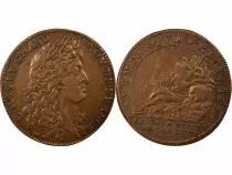 Royal Treasure, Louis XIV - Copper Token - 1683 Nuremberg