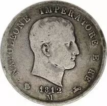 Royaume de Napoléon 5 lire Armoiries - Napoléon I - 1812 M