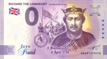 Royaume-Uni 0 Pound Souvenir 2022 - Richard C?ur de Lion