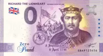 Royaume-Uni 0 Pound Souvenir 2022 - Richard C?ur de Lion