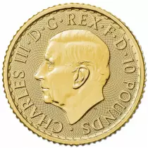 Royaume-Uni 1/10 Once - Britannia OR Royaume-Uni 2023 - Charles III - 10 Pounds