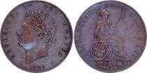 Royaume-Uni 1/2 Penny, George IV  - 1827
