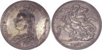 Royaume-Uni 1 Crown Victoria - St George et Dragon - 1889