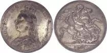 Royaume-Uni 1 Crown Victoria - St George et Dragon - 1889