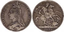 Royaume-Uni 1 Crown Victoria - St George et Dragon - 1892 Argent